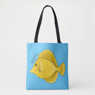 Bolsa Tote Ilustração de desenho animado de peixe dançado ama