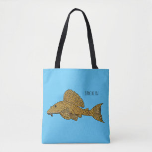 Bolsa Tote Ilustração de desenho animado de peixe-palco