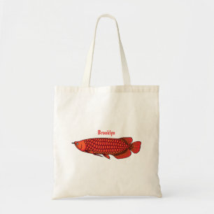Bolsa Tote Ilustração de desenho animado de peixes da Arowa