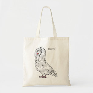 Bolsa Tote Ilustração de desenho animado de pombo-jacobino