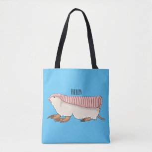 Bolsa Tote Ilustração de desenho animado de tatu-fada rosa