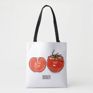 Bolsa Tote Ilustração de desenho animado de tomate