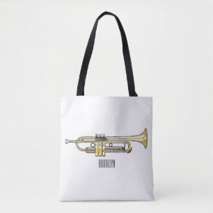 Bolsa Tote Ilustração de desenho animado de trompete