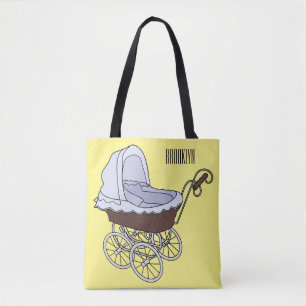Bolsa Tote Ilustração de desenho animado do stroller
