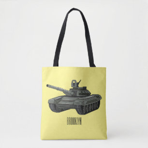 Bolsa Tote Ilustração de desenho animado do Tanque