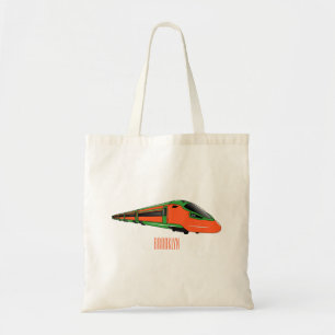 Bolsa Tote Ilustração de desenho animado do trem de bala