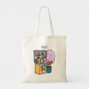 Bolsa Tote Ilustração de desenho animado doce