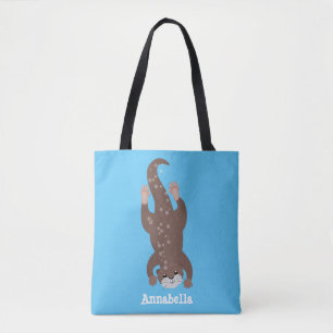 Bolsa Tote Ilustração de desenho animado em lontra