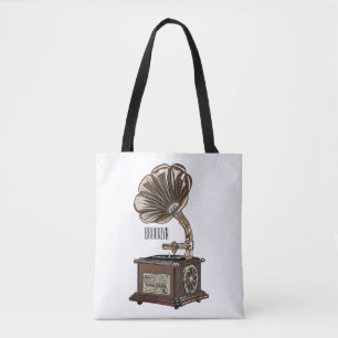 Bolsa Tote Ilustração de desenho animado girável