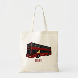 Bolsa Tote Ilustração de desenho de barramento de dois andare