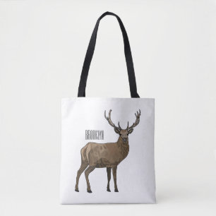 Bolsa Tote Ilustração de desenho de cervo