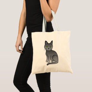 Bolsa Tote Ilustração de desenho de coroa gata Korat