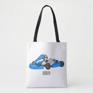 Bolsa Tote Ilustração de desenho de corrida de Kart