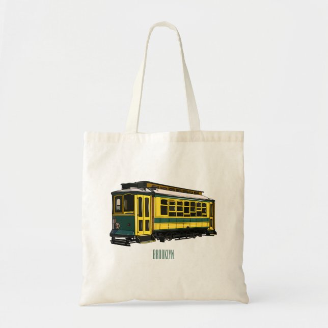 Bolsa Tote Ilustração de desenho do carrinho de Mata (Frente)