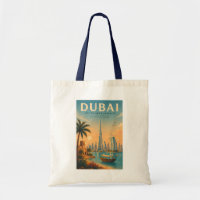 Ilustração de Dubai UAE Viagem Arte Vintage
