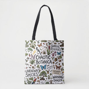Bolsa Tote Ilustração de Ecologias Surreais da Botânica Caóti