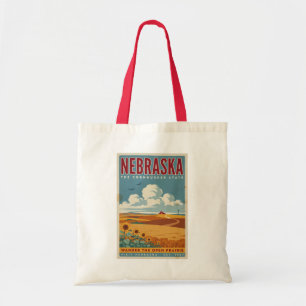 Bolsa Tote Ilustração de Fazenda da Pradaria de Nebraska Viag