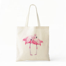 Ilustração de Flamingos de Aquarelas Rosa