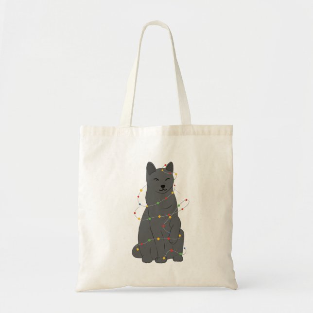 Bolsa Tote Ilustração de gatinho (Frente)