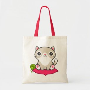 Bolsa Tote Ilustração de Gatinho de Cute