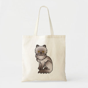 Bolsa Tote Ilustração de Gato de Cartoon Lilac Persa