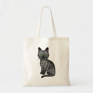 Bolsa Tote Ilustração de Gato de Cartoon Mau Cute Egípcio Fum