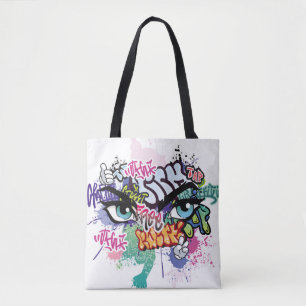 Bolsa Tote ilustração de grafite com letras de grafite de rua