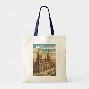 Bolsa Tote Ilustração de Guadalajara México Arte de Viagem Vi