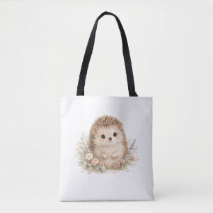 Bolsa Tote Ilustração de Jardim de Ourigo em Aquarela