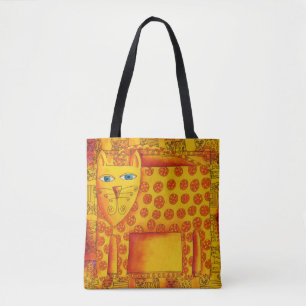 Bolsa Tote Ilustração de leopardo em aquarela estampada