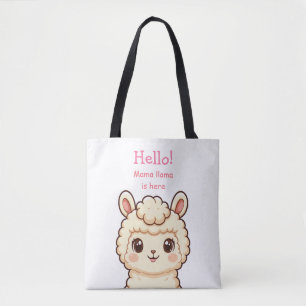 Bolsa Tote Ilustração de lhama fofa design