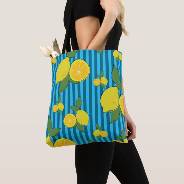 Bolsa Tote Ilustração de limões (Close Up)