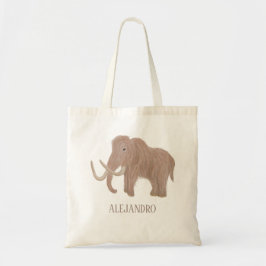 Bolsa Tote Ilustração de Mamute Brown Wooly Personalizada