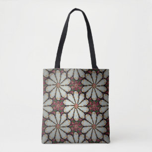 Bolsa Tote Ilustração de Motley. Pequenas flores coloridas. S