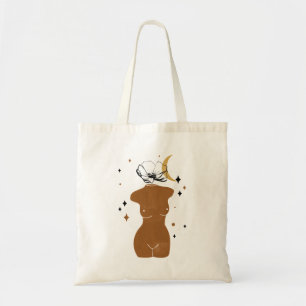 Bolsa Tote Ilustração de Mulheres Boêmicas abstrato, Tons da 