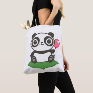 Bolsa Tote Ilustração de Panda Bonita