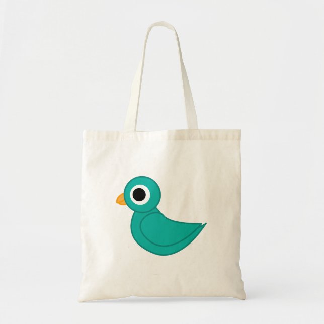 Bolsa Tote Ilustração de Pássaro (Frente)
