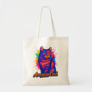 Bolsa Tote Ilustração de Pop de Arte de Curl Americano Vibran