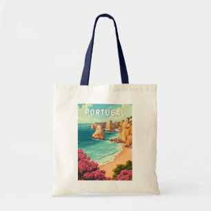 Bolsa Tote Ilustração de Portugal Viagem Arte Vintage