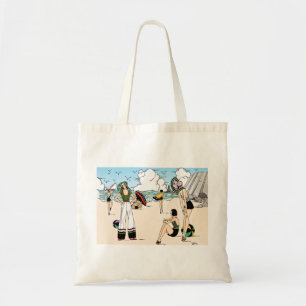 Bolsa Tote Ilustração de Praia Art Déco Vintage dos Anos 20 C