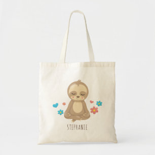 Bolsa Tote Ilustração de Sessão de Ioga com Meditação de Lama