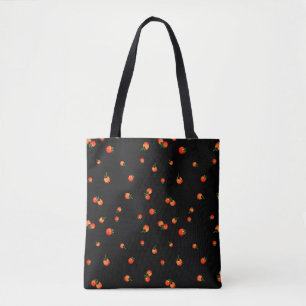 Bolsa Tote Ilustração de tomate de cereja. Sem costura de Aqu