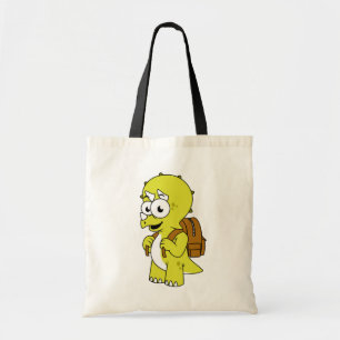 Bolsa Tote Ilustração De Tricerátops Com Mochila.