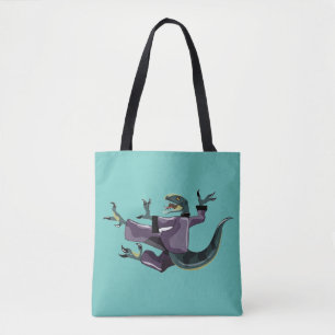 Bolsa Tote Ilustração De Um Caratê De Execução De Raptor.