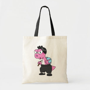 Bolsa Tote Ilustração De Um Espinossauro Bruce Lee.