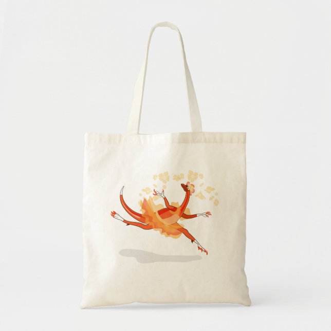 Bolsa Tote Ilustração De Um Raptor De Ballerina. 2 (Frente)