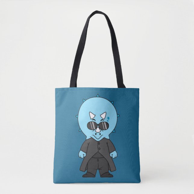 Bolsa Tote Ilustração De Um Tricerátops Matriz. (Frente)