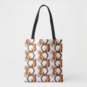 Bolsa Tote ilustração de uma disposição de urso de ursinh