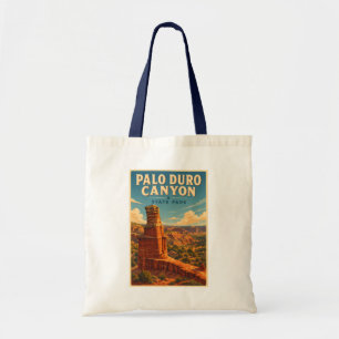 Bolsa Tote Ilustração de Viagem da Arte do Canyon Palo Duro T