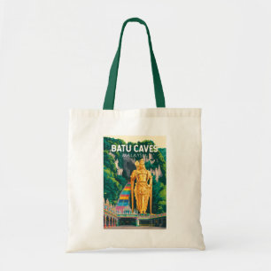 Bolsa Tote Ilustração de viagem de arte retrô das Cavernas de